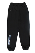 Black sweatpants with 'EARTHSIDE' logo on a white background